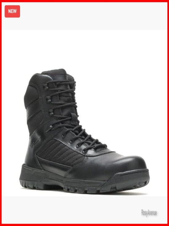 Men\'s 8 Inch Side Zip Composite Toe Work Boots Tactical Sport